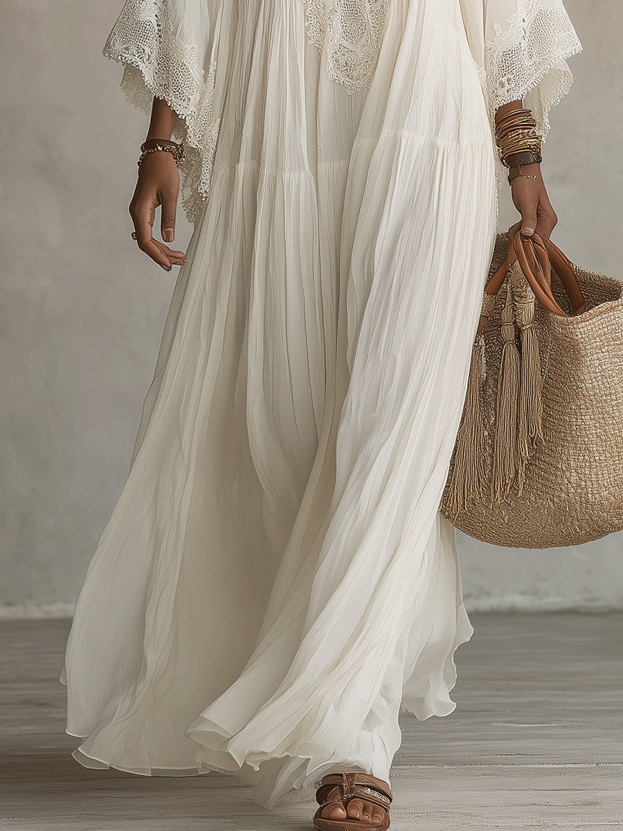 Adelaida | Abito lungo in chiffon