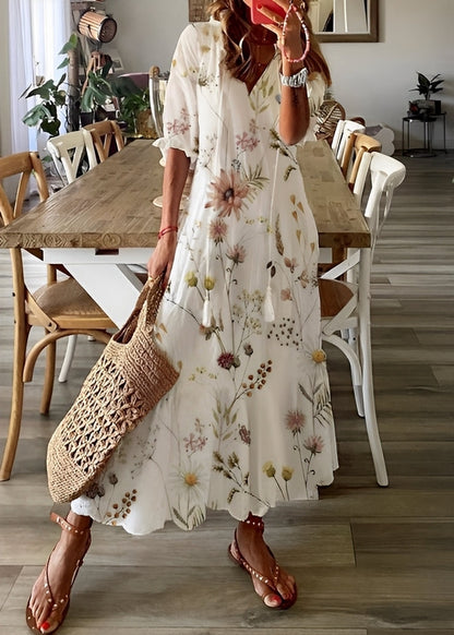 Georgina - Abito a linea con motivo floreale per donne
