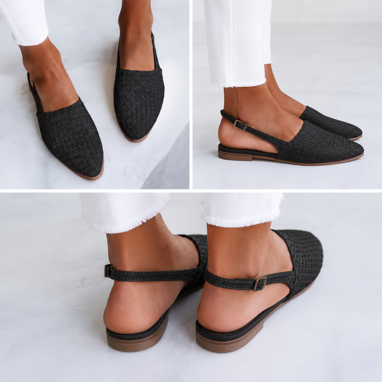 Simone | Mocassini slingback intrecciati